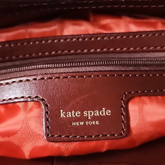 Kate Spade brown leather perforated purse - Picture 9 of 10